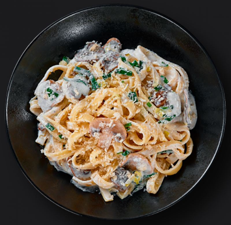 Паста с цыпленком и грибами