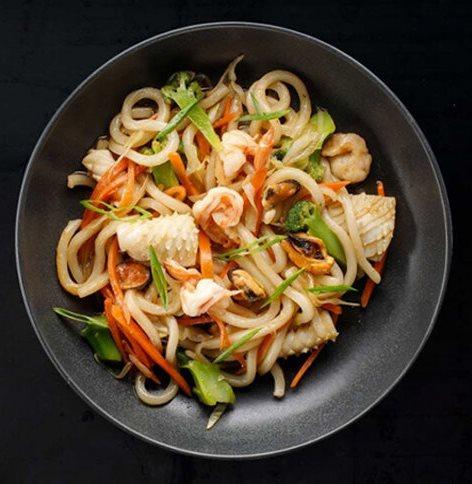 Креветка,кальмар терияки